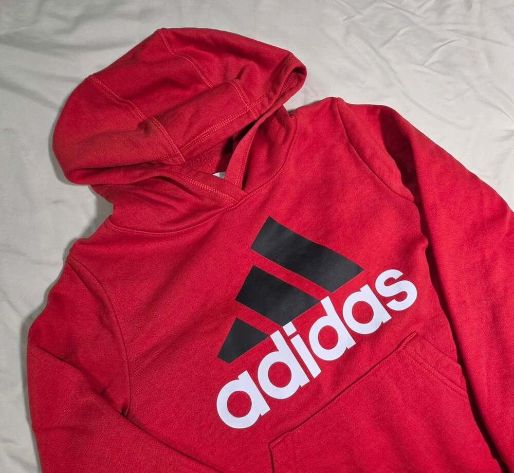 Adidas Big Boys Youth Long Sleeve Essential Fleece Hoody Size S